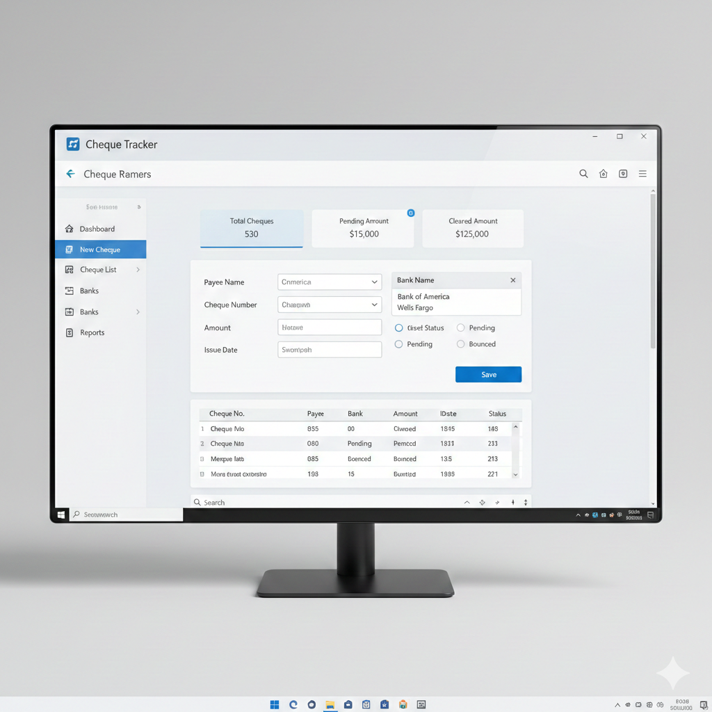 Cheque Tracker Software